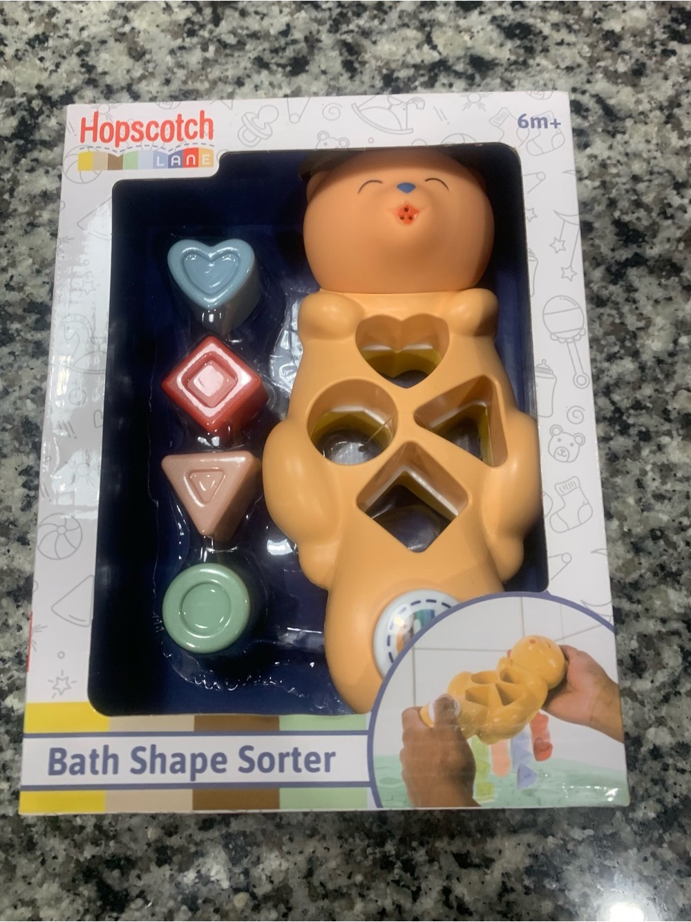 Brand New Hopscotch Lane Sea Otter Shape Sorter Bath Toy